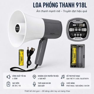 LOA PHÓNG THANH 918L 2 PIN BLUETOOTH, CỔNG USB (T40)