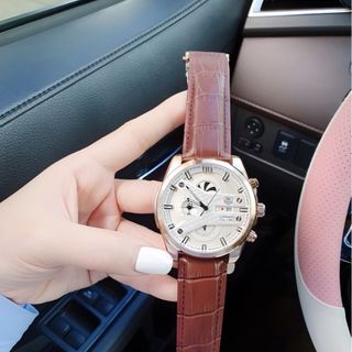 SĂN SALE MÙA HÈ ĐỒNG HỒ NAM TRUNG CẤP TAG KEUER DÂY DA CHONOGRAP