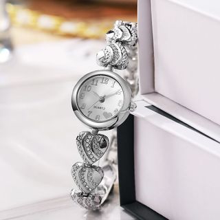Đồng Hồ Nữ Heart Crystal Luxury – Dây Trái Tim Đính Đá Sang Trọng ĐH63