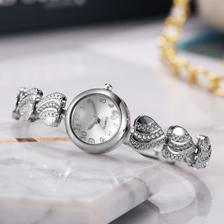 Đồng Hồ Nữ Heart Crystal Luxury – Dây Trái Tim Đính Đá Sang Trọng ĐH63