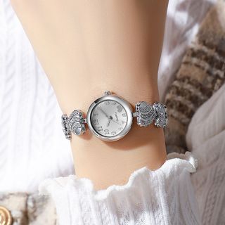 Đồng Hồ Nữ Heart Crystal Luxury – Dây Trái Tim Đính Đá Sang Trọng ĐH63
