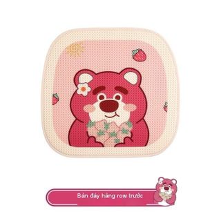 (BÁN SỈ) Bộ Lót Ghế Tản Nhiệt Hoạt Hình , Gấu Dâu Lotso Dễ Thương , Đệm Ghế Ô Tô, Đệm Lót Ghế Chống Trợt, Thoáng Khí