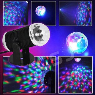 ĐÈN QUẢ CẦU PHA LÊ XOAY 7 MÀU LED CẢM BIẾN