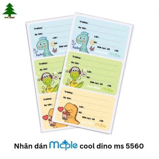 Nhãn vở Maple CUTE PET, COOL DINO 50 tập/ 1 lốc