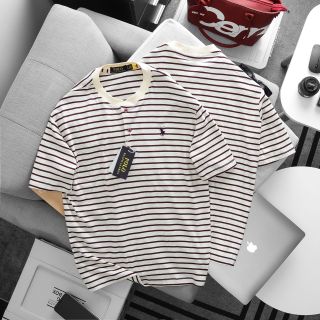 Áo thun Polo Sọc nam.  Chất liệu cotton dệt quảng châu.