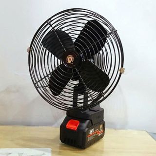 QUẠT TÍCH ĐIỆN LỒNG SẮT CỐ ĐỊNH 1 PIN 10 CELL HỘP CAM (T16)