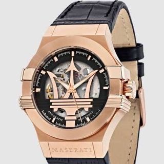 ĐỒNG HỒ NAM SIÊU CẤP MAXERATY MÁY CƠ DÂY DA ĐEN FULLBOX