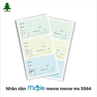 Nhãn vở Mc.ple Hello World, Meow Meow 50 tập/ 1 lốc