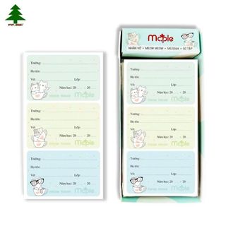 Nhãn vở Mc.ple Hello World, Meow Meow 50 tập/ 1 lốc