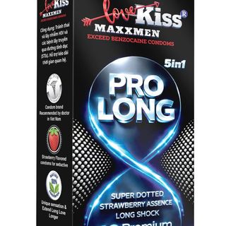 Bao cao su chống xuất tinh sớm Maxxmen 5in1 Prolong 12 cái, với 500 hạt gai nổi lớn cực đã, kéo dài cực đỉnh, gel silicon cao nhất