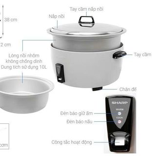 NỒI CƠM ĐIỆN 10 Lít SHARP KSH-D1010V