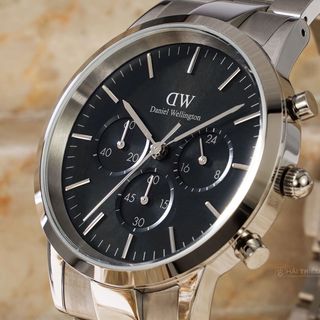 ĐỒNG HỒ NAM CAO CẤP D WELLINGTON ICONIC CHRONOGRAPH ONYXG DÂY THÉP CHRONOGRAP FULLBOX
