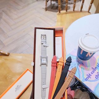 ĐỒNG HỒ NỮ CAO CẤP HREMES HÊURE DÂY DA VIỀN HỘT TẶNG DÂY DA XỊN