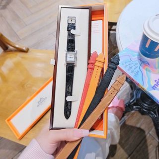 ĐỒNG HỒ NỮ CAO CẤP HREMES HÊURE DÂY DA VIỀN HỘT TẶNG DÂY DA XỊN
