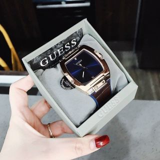 ĐỒNG HỒ NAM CAO CẤP GUECS DÂY CS BỌC DA NÂU NIỀNG ROSE CN