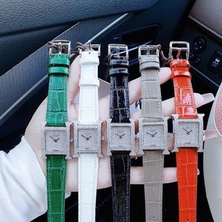 ĐỒNG HỒ NỮ CAO CẤP HREMES DÂY DA MẶT FULL ĐÁ
