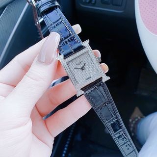 ĐỒNG HỒ NỮ CAO CẤP HREMES DÂY DA MẶT FULL ĐÁ