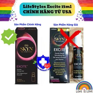 Gel bôi trơn tăng khoái cảm cho nữ LifeStyles Exicte 15ml, gel bôi trơn giá sỉ, giá bán buôn toàn quốc