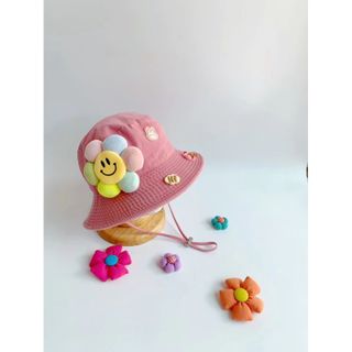 Mũ cho bé gái hình hoa mặt cười, nón bucket cho bé thời trang MU325 [3-8 tuổi]