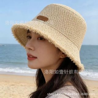Mũ Bucket Cói Vintage Viền Tua Rua M23