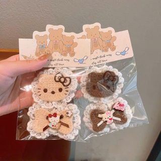 VĨ 2 DÁN TÓC KITTY VẢI LEN