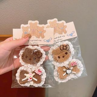 VĨ 2 DÁN TÓC KITTY VẢI LEN