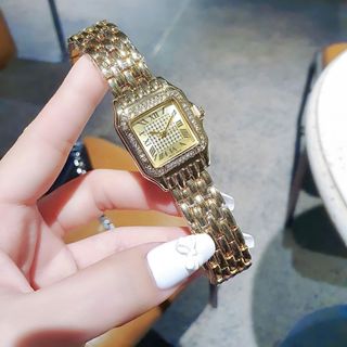 SĂN SALE MÙA HÈ ĐỒNG HỒ NỮ THỜI TRANG KATIER MẶT VUÔNG HỘT 2 SIZE MINI