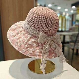 Mũ Cói Nơ Ren Dịu Dàng Phong Cách Hàn M11