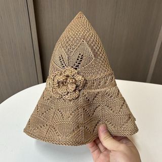 Mũ Cói Hoa Nổi Vintage Hàn Quốc M14