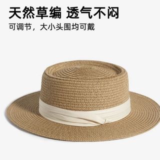 Mũ Cói Panama Vintage Phối Ruy Băng Đen M17