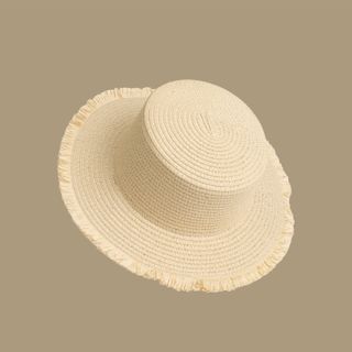 Mũ Cói Vành Rộng Tua Rua Vintage Đi Biển M37