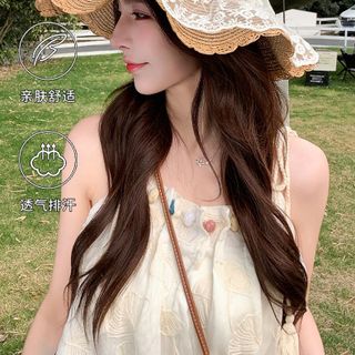 Mũ Cói Ren Nơ Voan Tiểu Thư Vintage M1