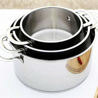 BỘ 3 NỒI INOX 1 ĐÁY SKY STAR (16-18-24cm)
