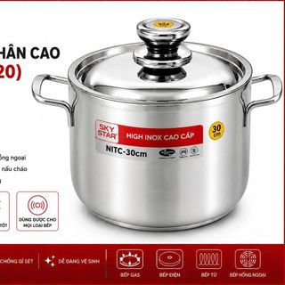 NỒI INOX 1 ĐÁY THÂN CAO SKY STAR NITC-30cm (T20)