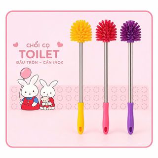 CHỔI CỌ TOILET ĐẦU TRÒN CÁN INOX (T200)