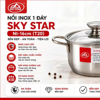 NỒI INOX 1 ĐÁY SKY STAR NI-16cm (T20)