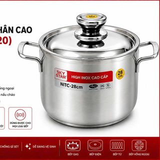 NỒI INOX 1 ĐÁY THÂN CAO SKY STAR NITC-28cm (T20)