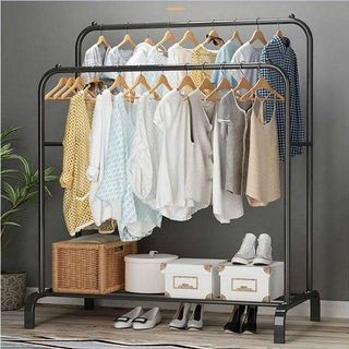 GIÁ TREO QUẦN ÁO 2 TẦNG SƠN TĨNH ĐIỆN
