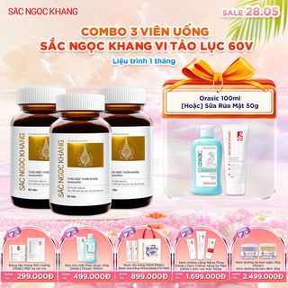 COMBO 03 Viên Uống Sắc Ngọc Khang Vi Tảo Lục [60 (Liệu trình 1 tháng) KÈM QUÀ TẶNG