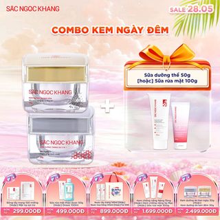 COMBO Kem Dưỡng Trắng Da - Mờ Nám Sạm Ngày & Đêm [Hộp 30g] KÈM QUÀ TẶNG