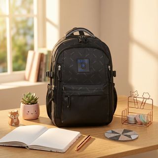 🎒 BALO ĐEN THỜI TRANG 6179 – Cá tính chuẩn style Hàn, Phối outfit cực ngầu cho nam nữ