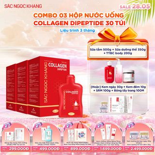 COMBO 03 Nước Uống Collagen Dipeptide Sắc Ngọc Khang [Hộp 30 Túi] KÈM QUÀ TẶNG