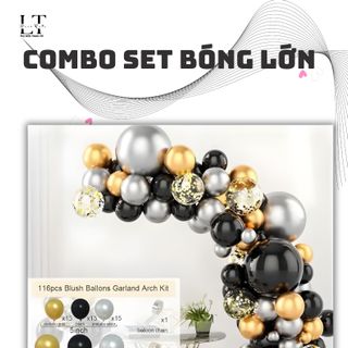 Combo Set Bóng Trang Trí Tiệc - Hơn 120 Bóng VIP