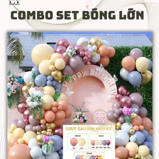 Combo Set Bóng Trang Trí Tiệc - Hơn 120 Bóng VIP