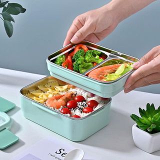 HỘP CƠM GIỮ NHIỆT INOX 2 TẦNG NGĂN