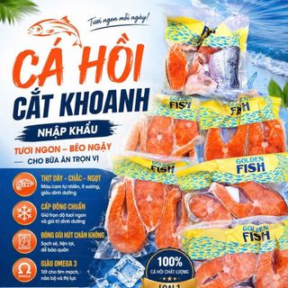 Cá hồi cắt khoanh nhập khẩu 1kg - Thùng 10kg