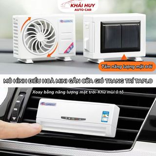 (BÁN SỈ)Mô Hình Điều Hòa Mini Ô Tô Gắn Cửa Gió Taplo, Quạt Xoay Năng Lượng Mặt Trời Khử Mùi Trang Trí Xe Hơi