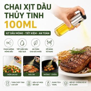 CHAI XỊT DẦU THỦY TINH 100ML