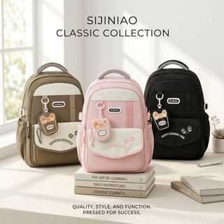 BALO HỌC SINH A0518 – Form Hot Trend Kèm Móc Ví Siêu Xinh 🎒