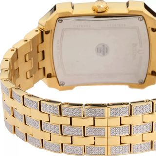ĐỒNG HỒ NAM SIÊU CẤP BULODA DÂY THÉP DEMI VÀNG MẶT CN ĐÍNH HỘT FULLBOX